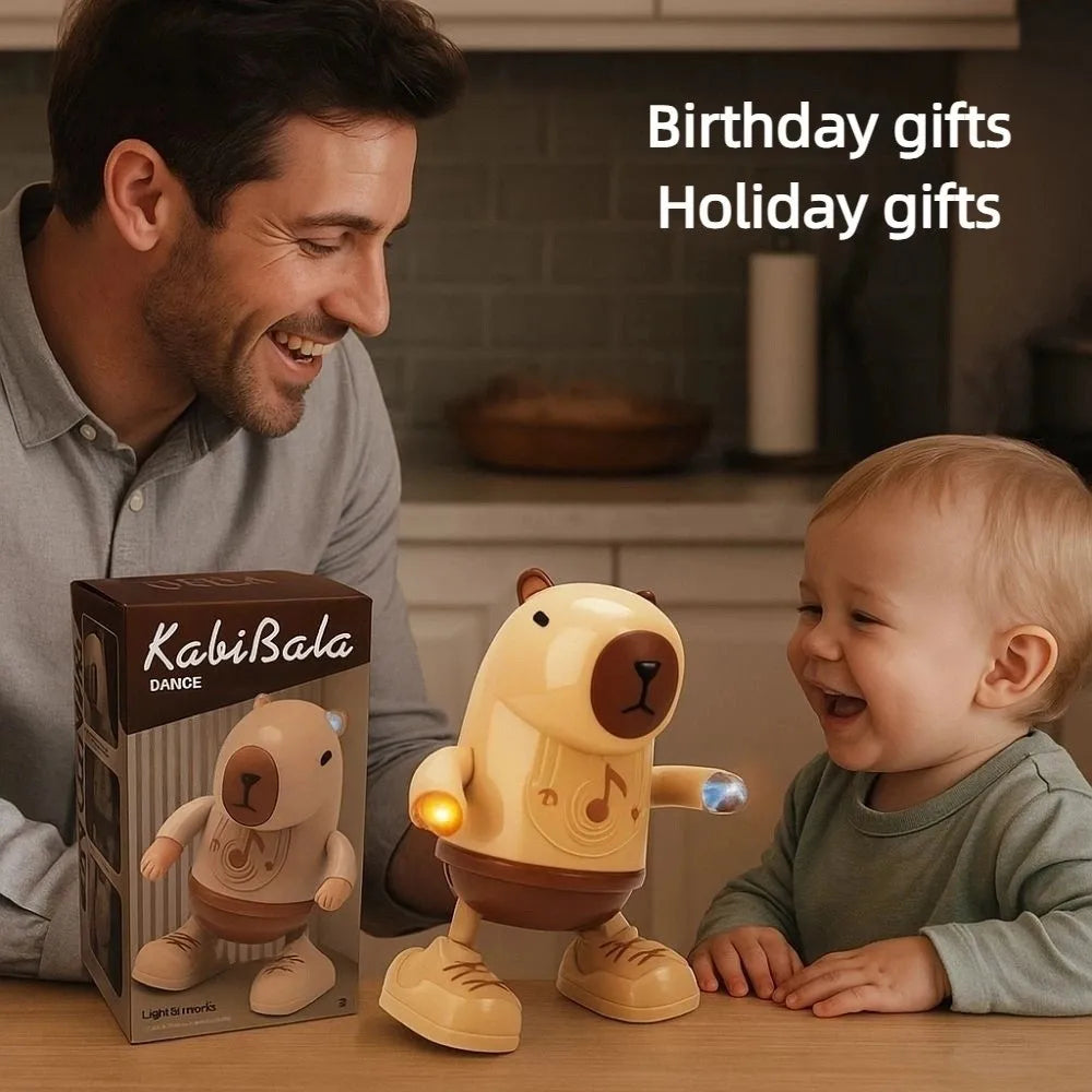 Electric Dancing Capybara Toy with Music, Lights & Swinging Arms