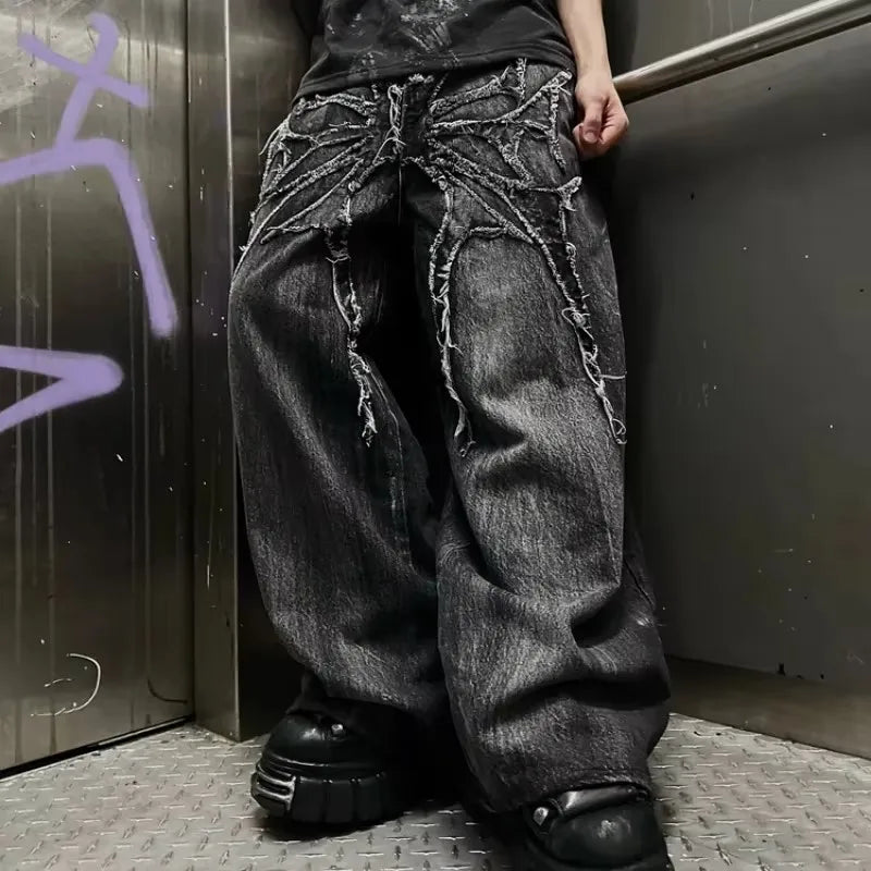 Gothic Retro Baggy Unisex Y2K Jeans Phantom