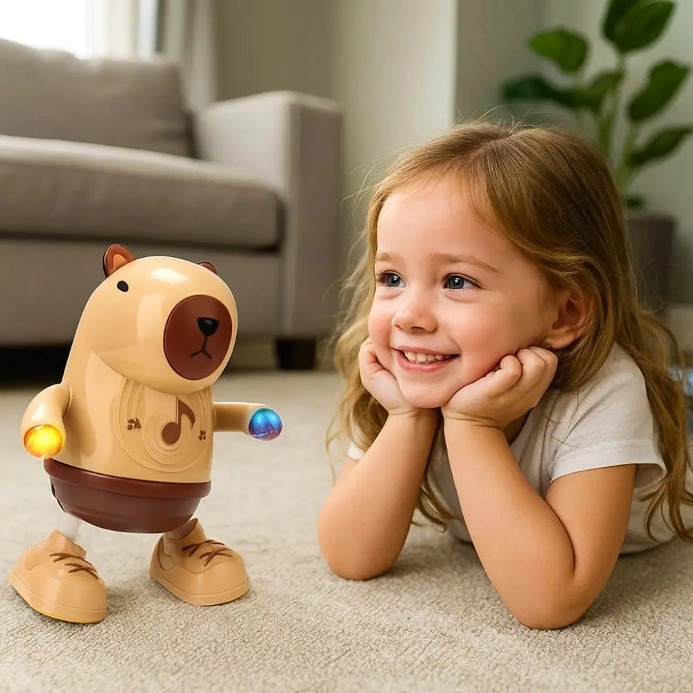 Electric Dancing Capybara Toy with Music, Lights & Swinging Arms